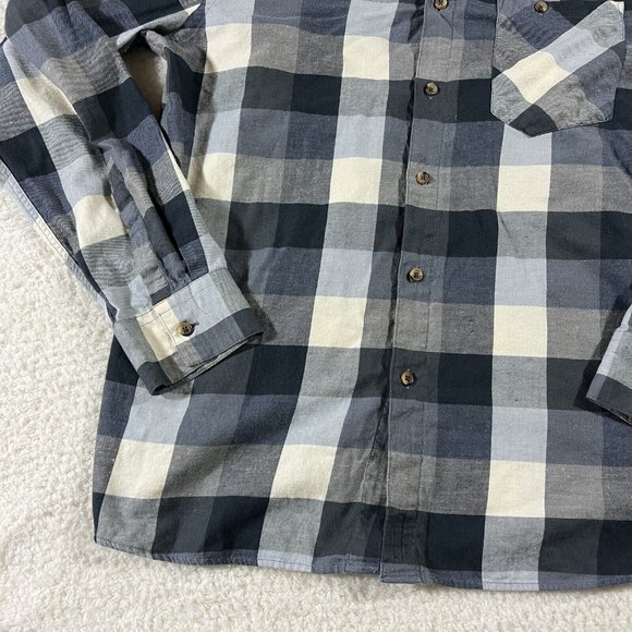 Nudie Jeans Co Flannel Shirt Men's XXL Plaid Button Up Long Sleeve - Picture 2 of 9